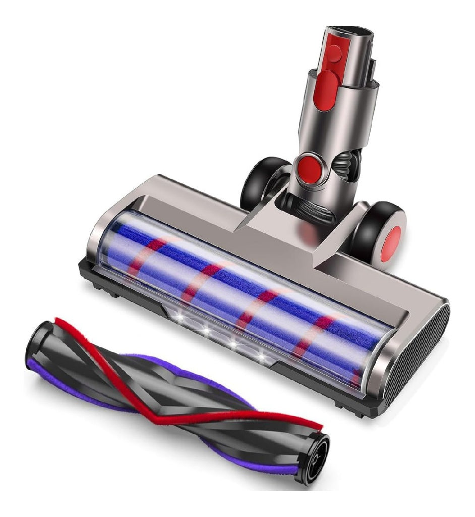 pour Brosse V7 V8 V10 V11 V15 Brosse Flexible et Pivotante ¨¤ 180¡ã avec 4 Lampes Frontales LED et 2 Rouleaux du Remplacement Sols Durs ainsi que Moquettes