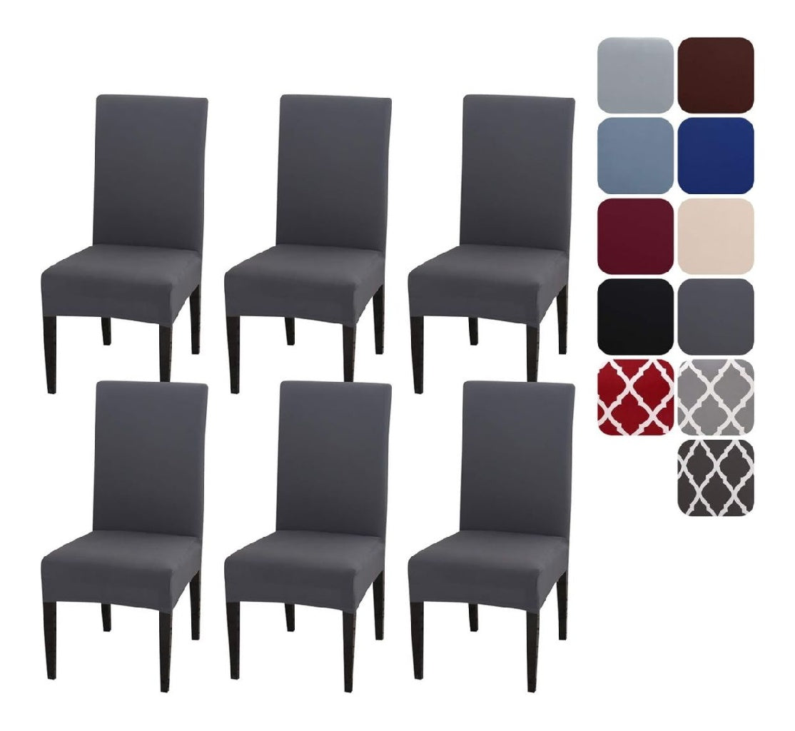 Housse Chaise du Extensible Lot de 4 ou 6 Couverture Protecteur du Chaise Salle a Manger Universel Amovible Lavable Moderne Durable destin¨¦ ¨¤ Maison Hotel Restaurant Fete Banquet Cuisine Decoration