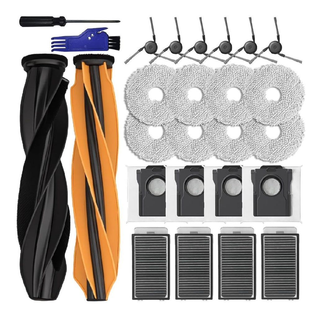 L50s L40s Pro Ultra Accessoires pour Dreame X50 Ultra Complete/ L40s Pro Ultra / L50s Pro Ultra / L50 Pro Ultra Pi¨¨ces du Rechange X50 Brosse Principale Sacs ¨¤ Poussi¨¨re Chiffons Filtres 26 pi¨¨ces