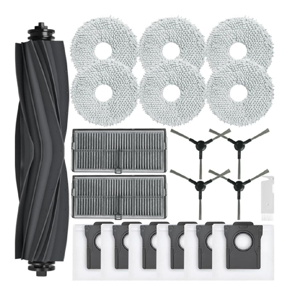 pour d'accessoires Kit Dreame L40 Ultra A/ L10s Pro Ultra Heat/ L10s Ultra Gen 2/ L40 Ultra AE/ X30 Ultra/Mova E30 Ultra 1 Brosse Principale 6 Sacs 6 Serpillere 2 Filtres 4 Brosse Lat¨¦rale