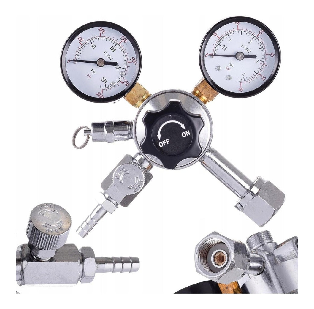R¨¦ducteur TECHNIC TC de pression CO2 Dioxyde du carbone Double manom¨¨tre R¨¦gulateur de pression destin¨¦ ¨¤ bi¨¨re fermentation de bi¨¨re tireuse ¨¤ bi¨¨re