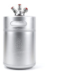 Edelstahl 304 Mini Keg Growler 5L Standard Silber mit Speer