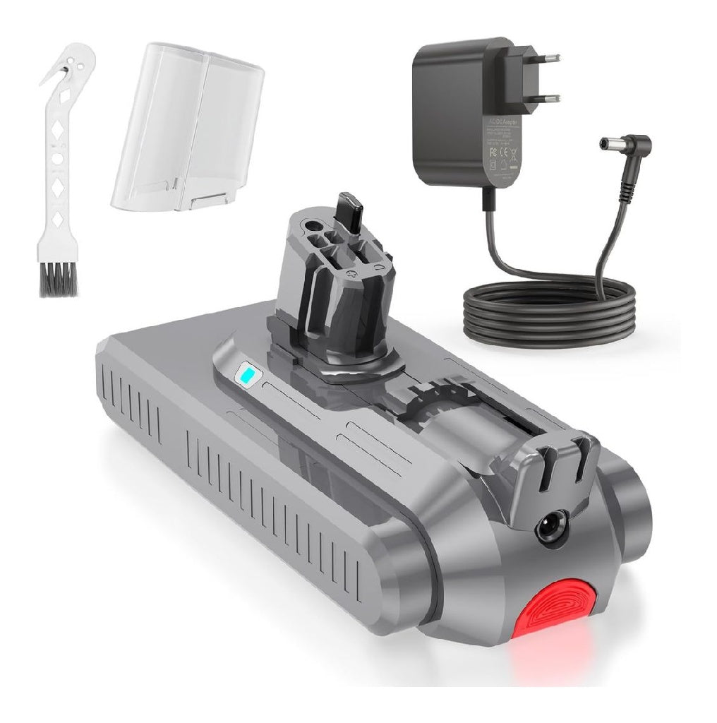 LabTEC LiION Batterie de Rechange pour DS V11 252 V 3900 mAh destin¨¦ ¨¤ DS V11 Type Bouton V15 SV15 SV16 SV22 avec Chargeur d'aspirateur Pas pour Les mod¨¨les ¨¤ vis avec 1 Couvercle 1 Brosse
