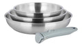 Lot 716942 Sitram de 3 Po¨ºles 100 Acier Inoxydable ARPEGE ? 202428 cm Ext Miroir Cuisine saine car SANS Rev¨ºtement Antiadh¨¦sif nocif manche amovible SITRAMOVIBLE Tous feux dont Induction