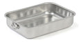 Steel SP11161 Pan Plat ¨¤ four Plat ¨¤ lasagne Plat de cuisson rectangulaire Rev¨ºtement antiadh¨¦sif Sans PFAS 30 x 22 cm Tout Inox Fabrication Italie
